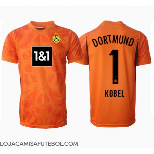 Camisa de Futebol Borussia Dortmund Gregor Kobel #1 Goleiro Equipamento Alternativo 2024-25 Manga Curta